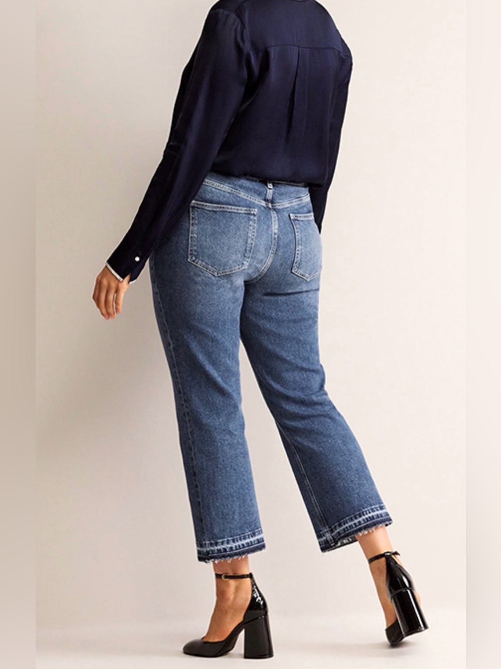 Boden Mid Rise Baby Kick Jeans Sz 30x34 Vintage Wash